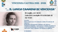 La Provincia di Matera ricorda Vincenza Castria